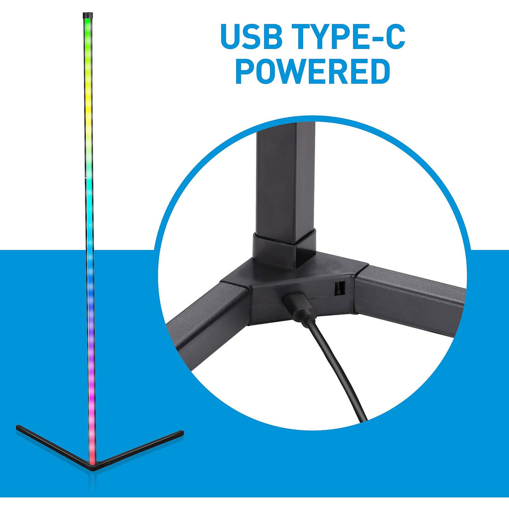 Grundig LED Eckstehleuchte 140cm RGB Musik Fernbedienung Neu OVP