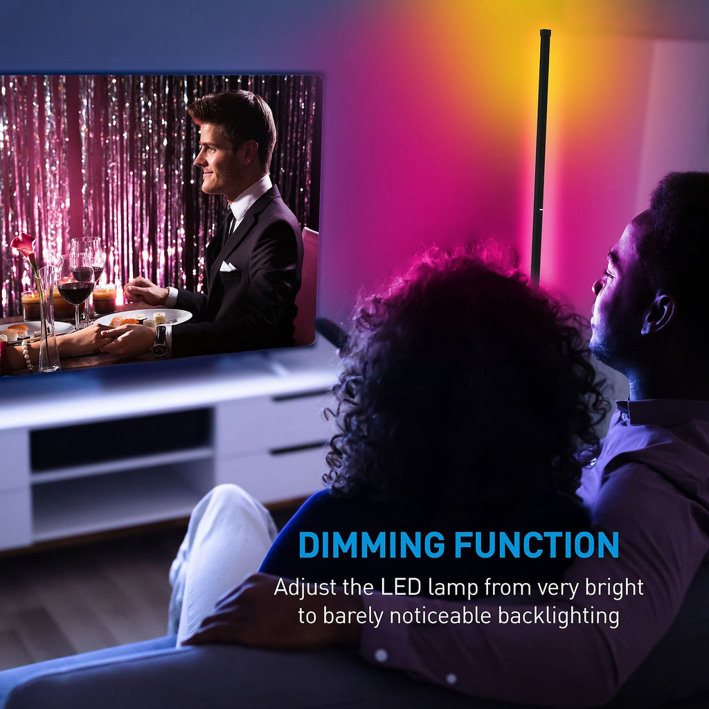 Grundig LED Eckstehleuchte 140cm RGB Musik Fernbedienung Neu OVP