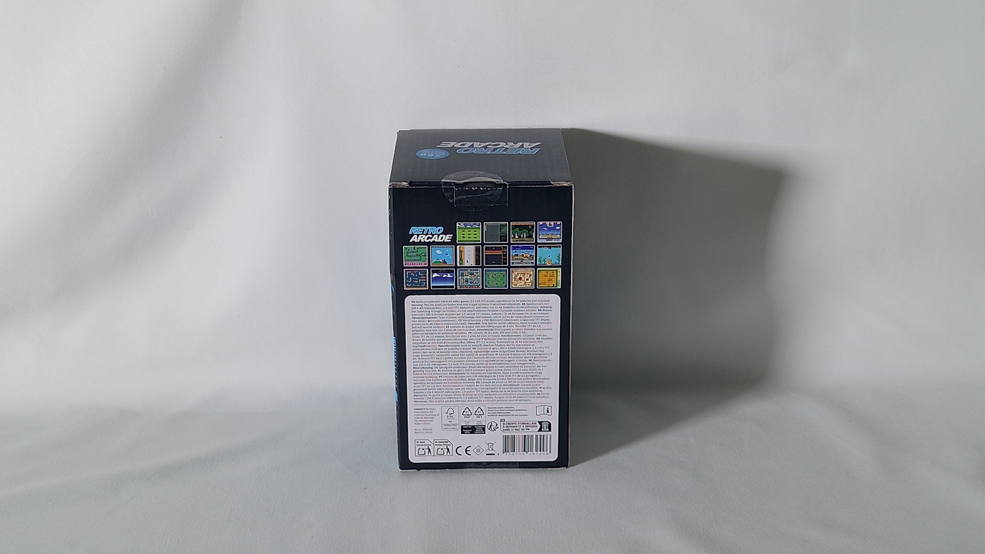 Retro Arcade Mini-Spielautomat – 200 integrierte Spiele (8-Bit, Blau)