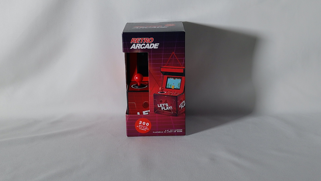 Retro Arcade Mini-Spielautomat – 200 integrierte Spiele (8-Bit, Rot)