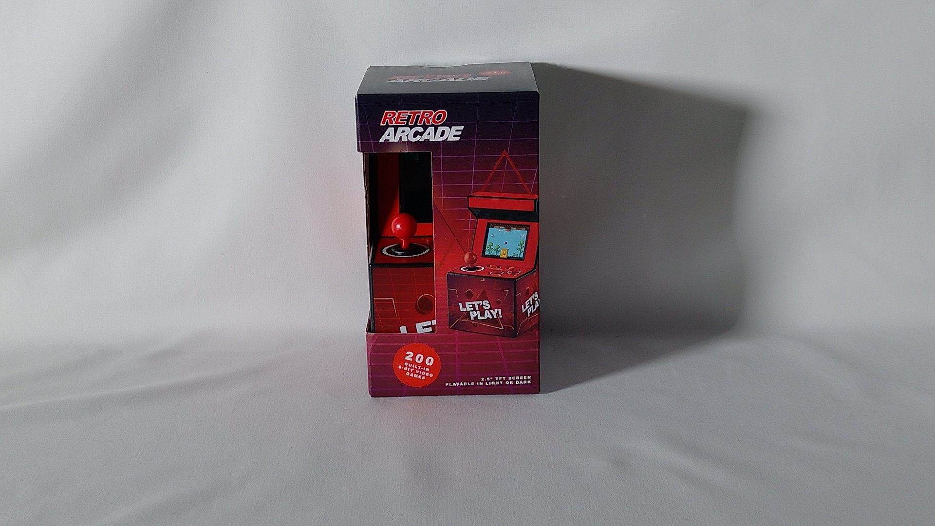 Retro Arcade Mini-Spielautomat – 200 integrierte Spiele (8-Bit, Rot)