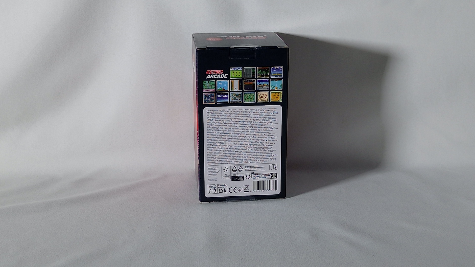 Retro Arcade Mini-Spielautomat – 200 integrierte Spiele (8-Bit, Rot)