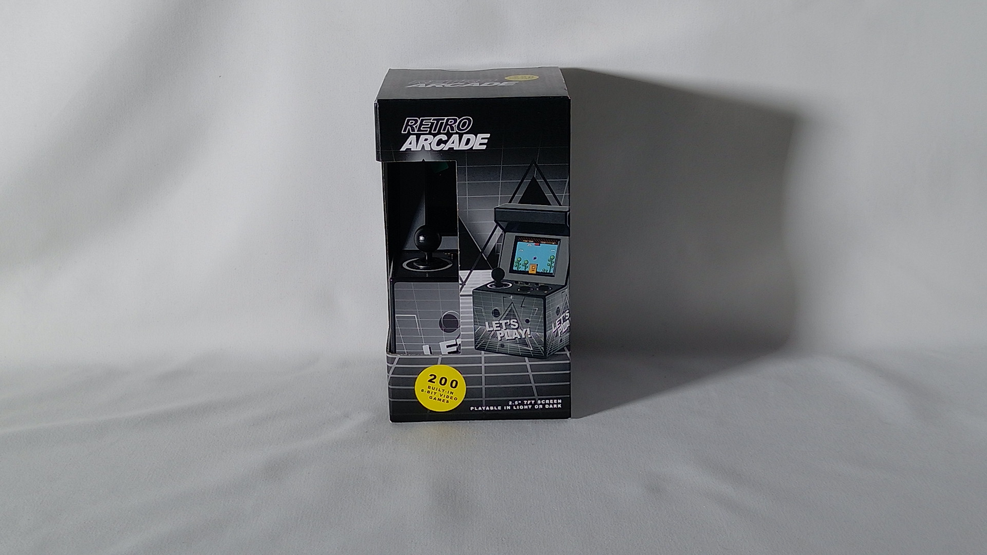 Retro Arcade Mini-Spielautomat – 200 integrierte Spiele (8-Bit, Grau)