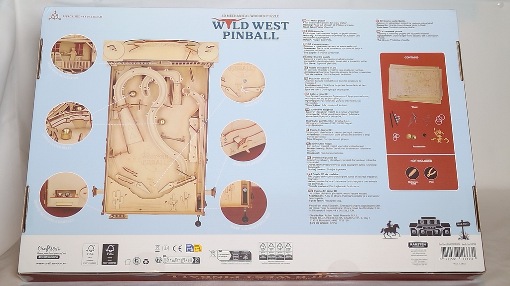 Crafts & Co – 3D Holzpuzzle „Wild West Pinball