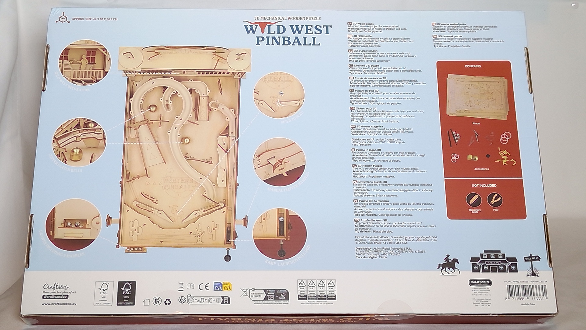 Crafts & Co – 3D Holzpuzzle „Wild West Pinball