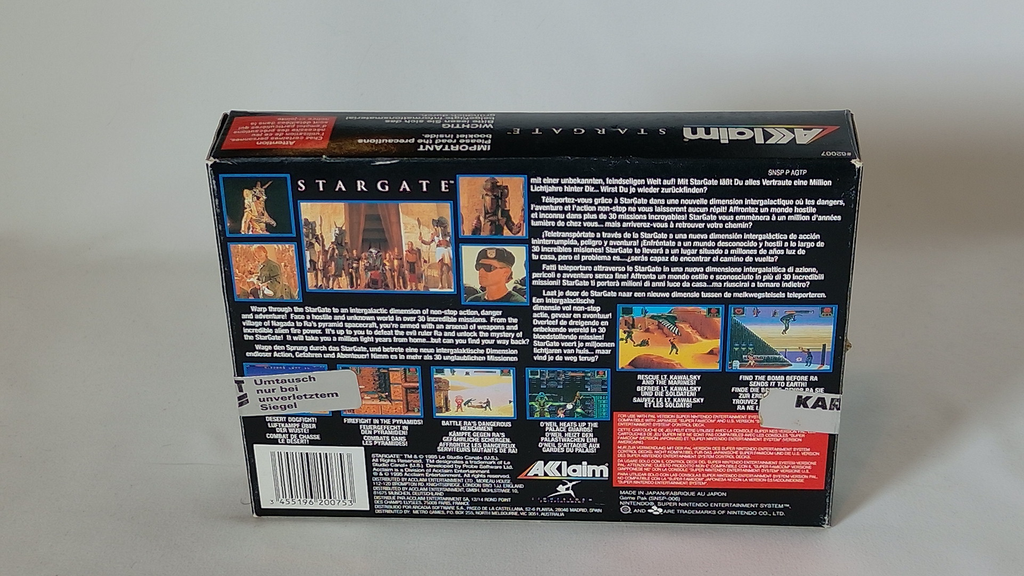Stargate – SNES PAL (mit Box, Anleitung & Inlay, geprüfter Zustand)