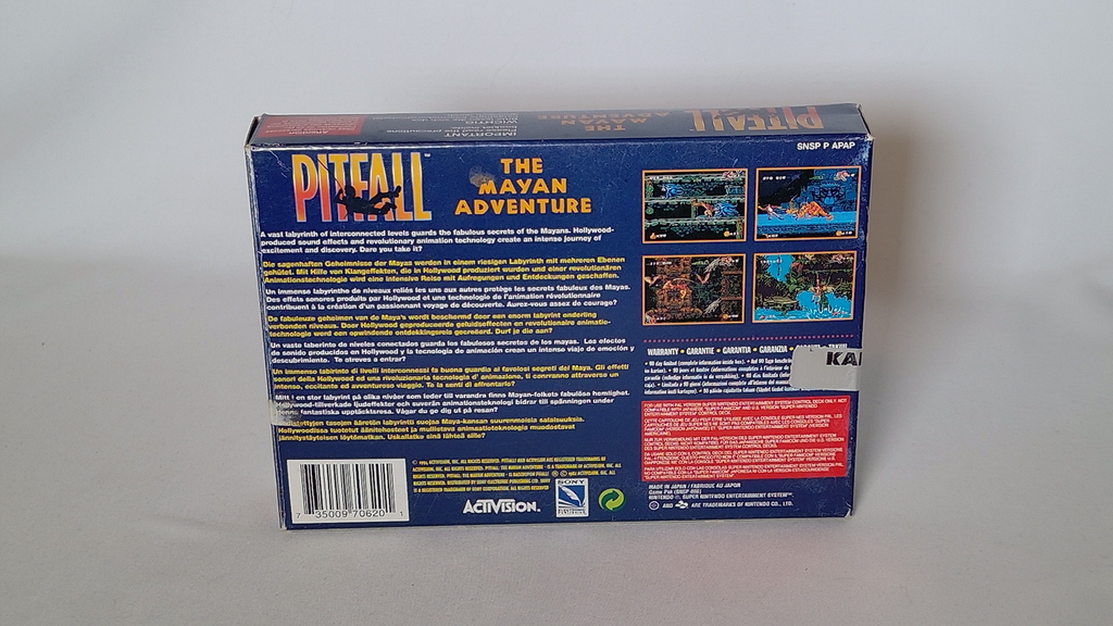 Pitfall: The Mayan Adventure – SNES PAL (mit Box, Anleitung & Inlay, geprüfter Zustand)