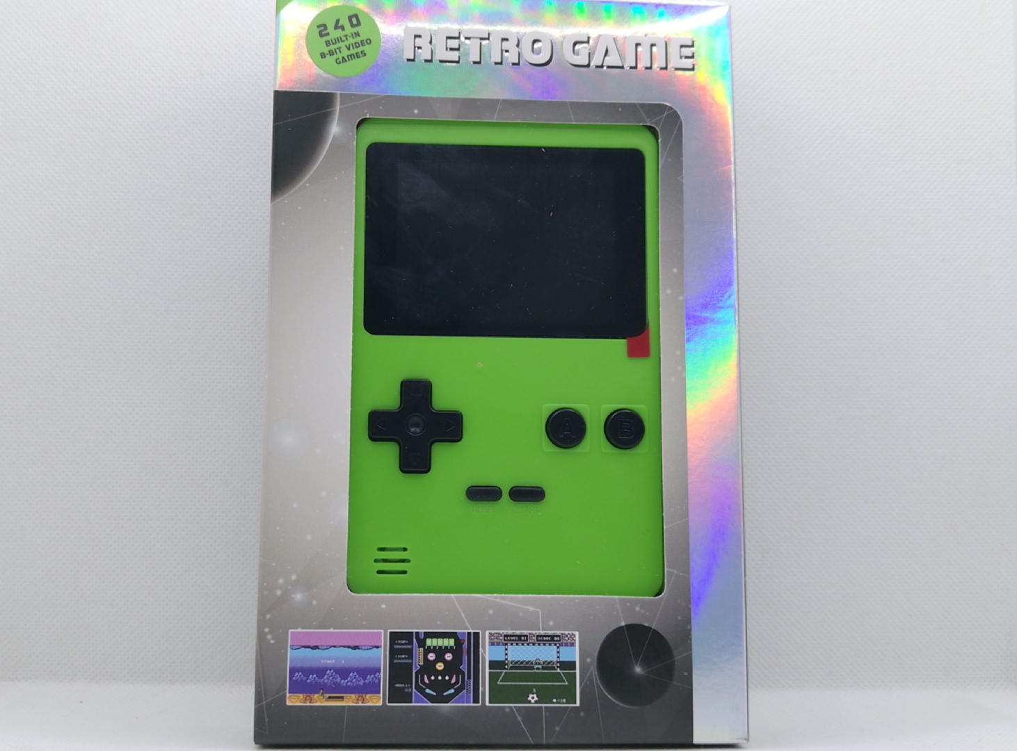 Retro Game Handheld-Konsole – 240 Spiele in einem Gerät (Grün)