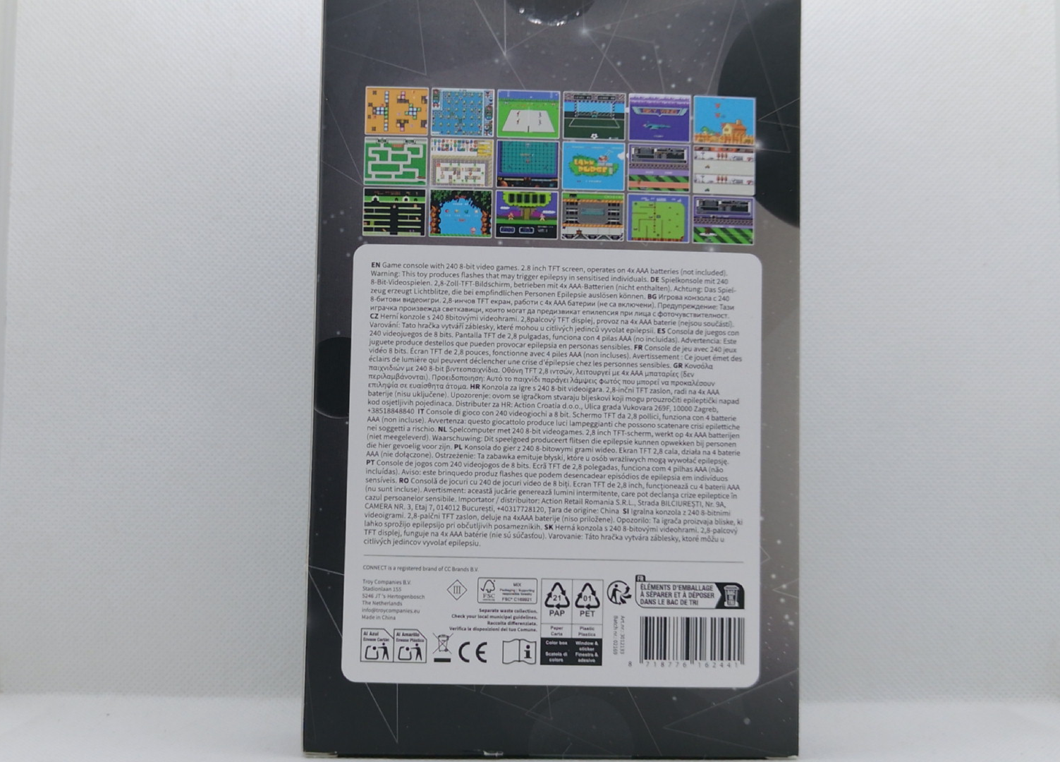 Retro Game Handheld-Konsole – 240 Spiele in einem Gerät (Grün)