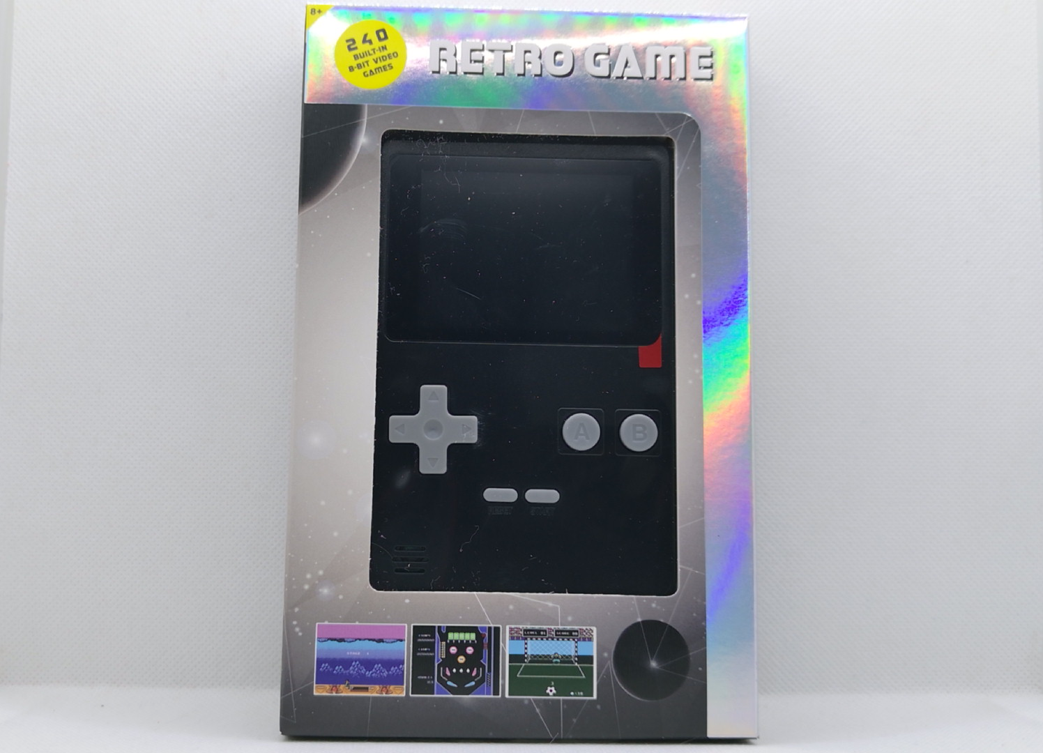 Retro Game Handheld-Konsole – 240 Spiele in einem Gerät (Schwarz)