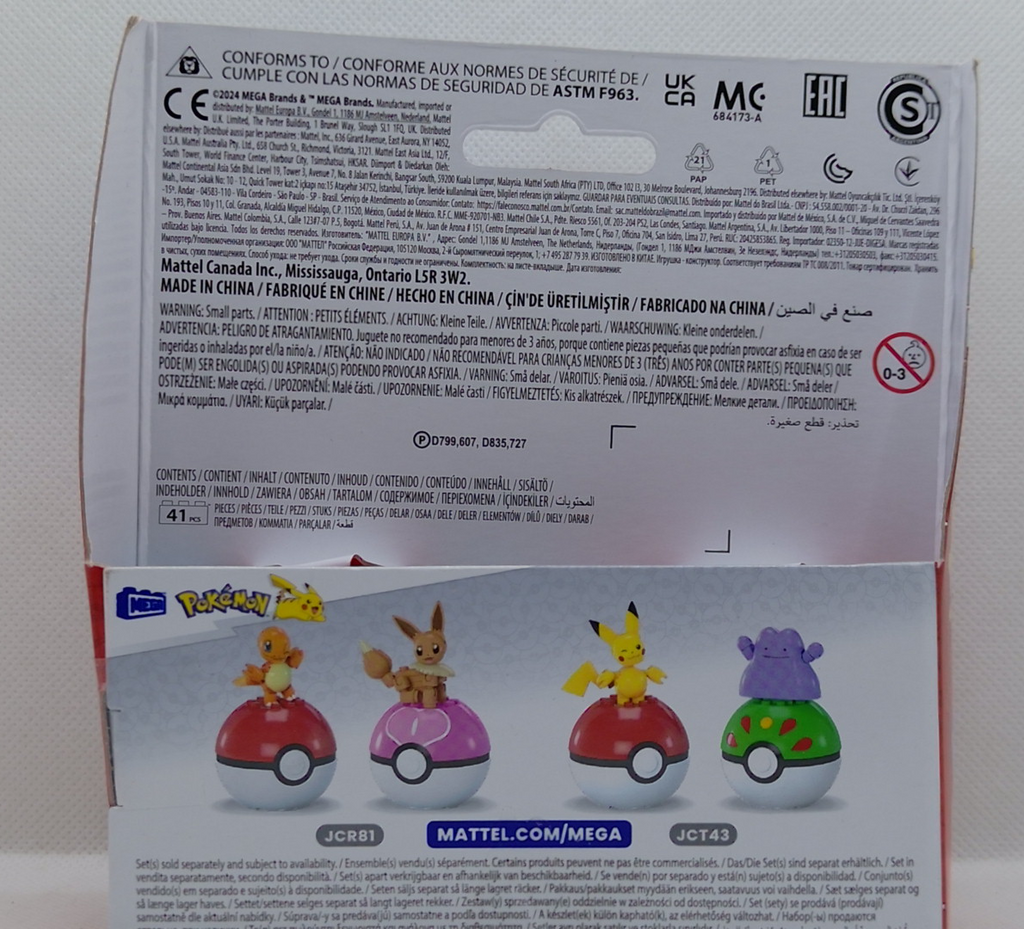 Mega Pokémon Togepi & Plinfa Bauset (2 Pokébälle, 41 Teile) Neu OVP