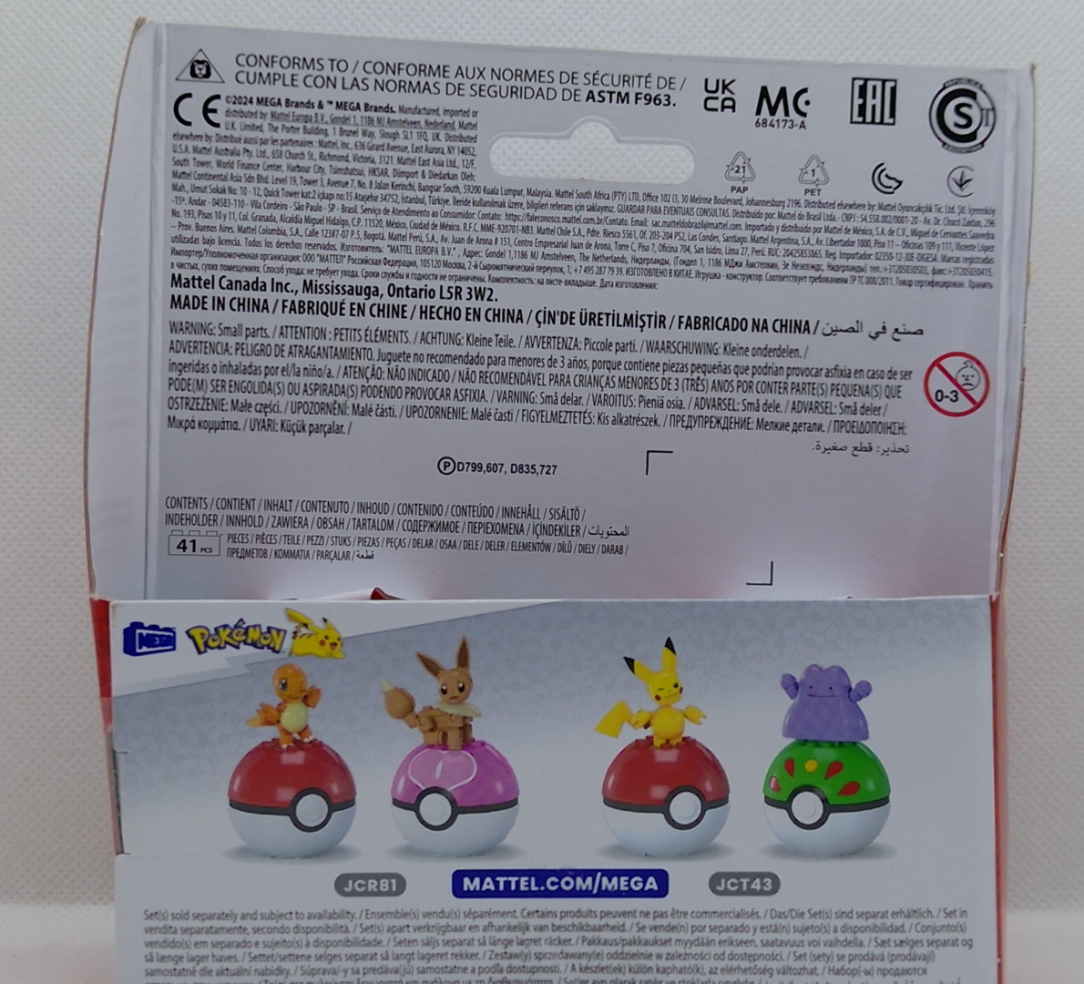 Mega Pokémon Togepi & Plinfa Bauset (2 Pokébälle, 41 Teile) Neu OVP