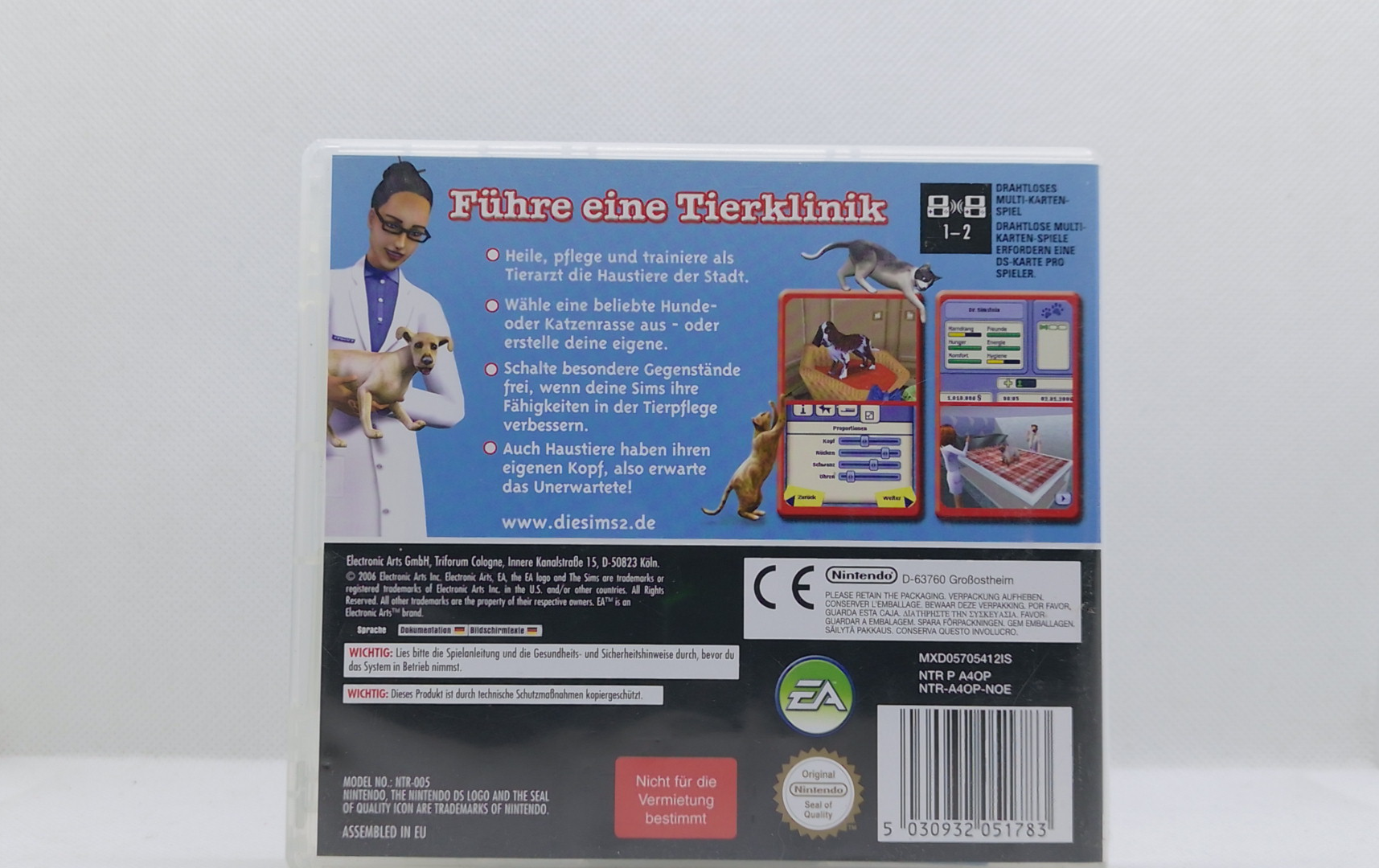 Nintendo DS – Die Sims 2: Haustiere – OVP & Anleitung – Guter Zustand