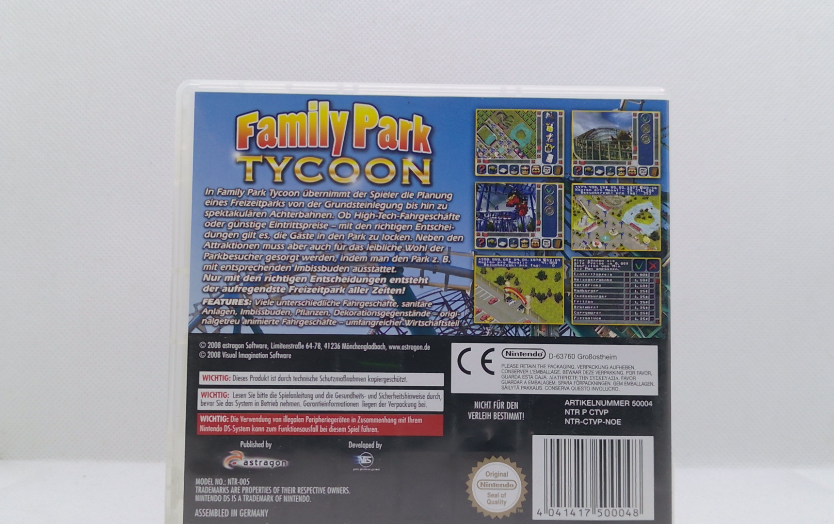 Nintendo DS – Family Park Tycoon – OVP & Anleitung – Sehr guter Zustand