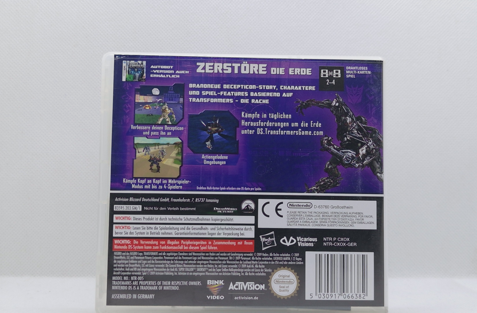 Nintendo DS Transformers Die Rache (Decepticon Version) – komplett – guter Zustand