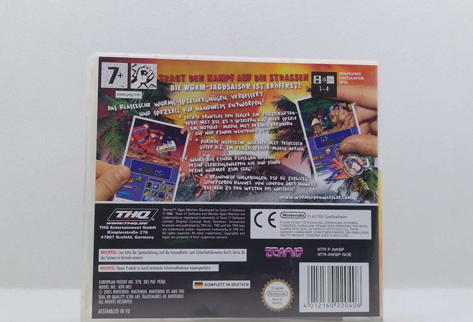 Nintendo DS – Worms: Open Warfare – OVP & Anleitung – Guter Zustand