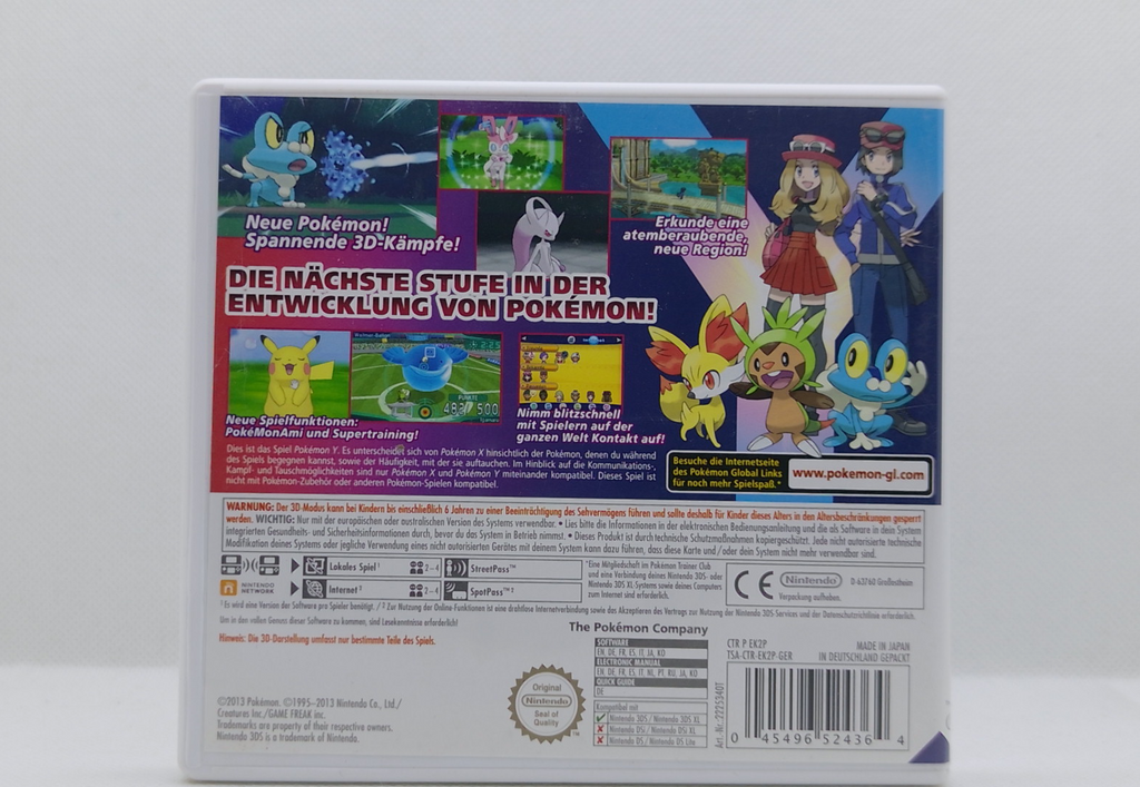 Nintendo 3DS – Pokémon Y – OVP & Beileger – Guter Zustand