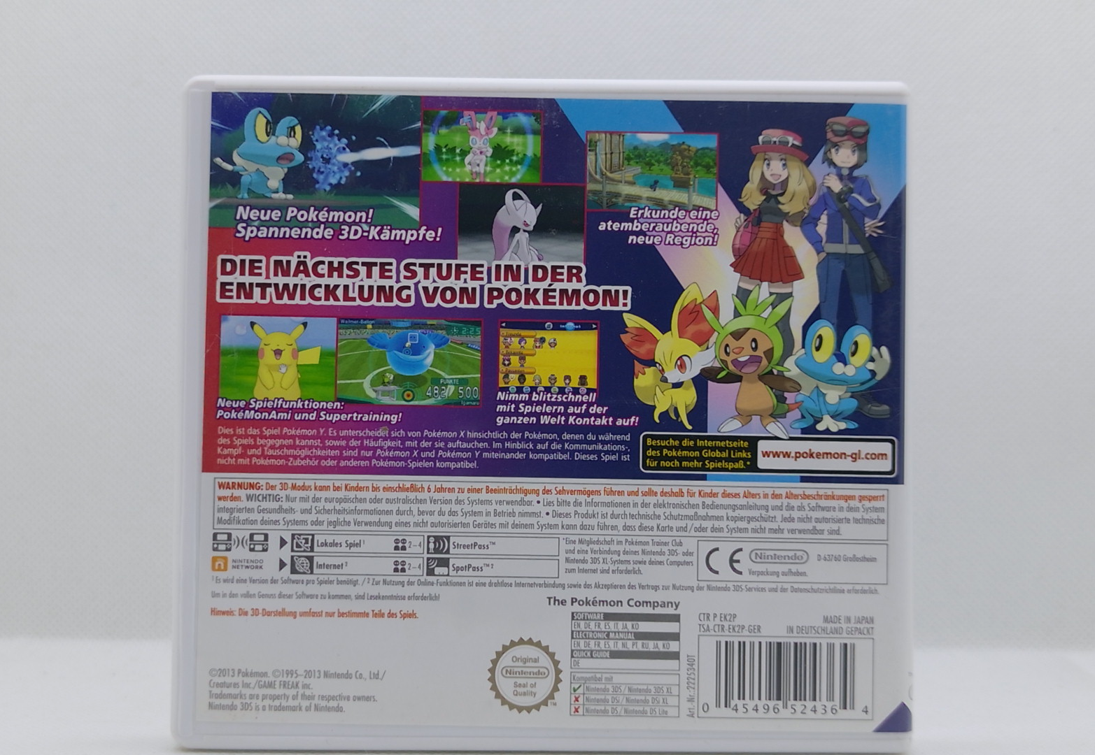 Nintendo 3DS – Pokémon Y – OVP & Beileger – Guter Zustand