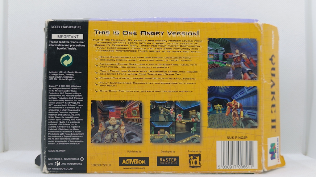 Nintendo 64 PAL Quake II OVP & Anleitung  (gebraucht)