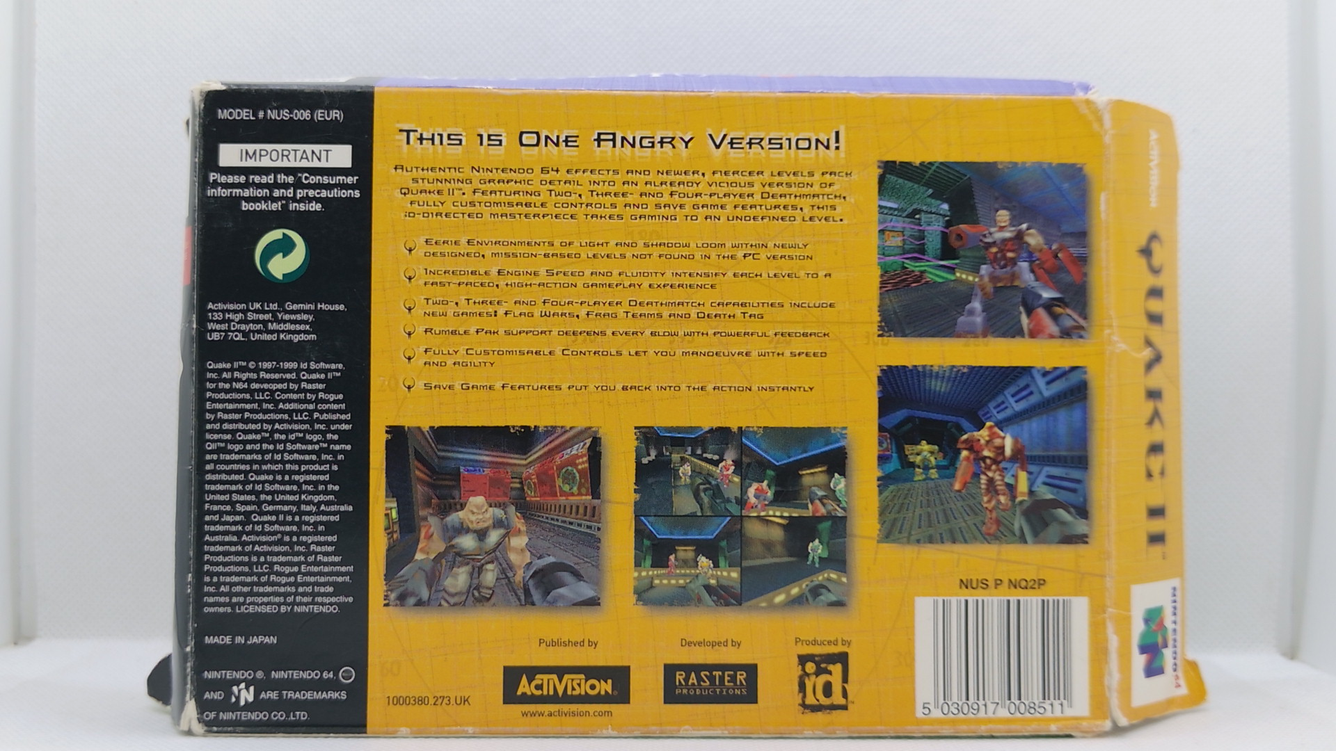 Nintendo 64 PAL Quake II OVP & Anleitung  (gebraucht)