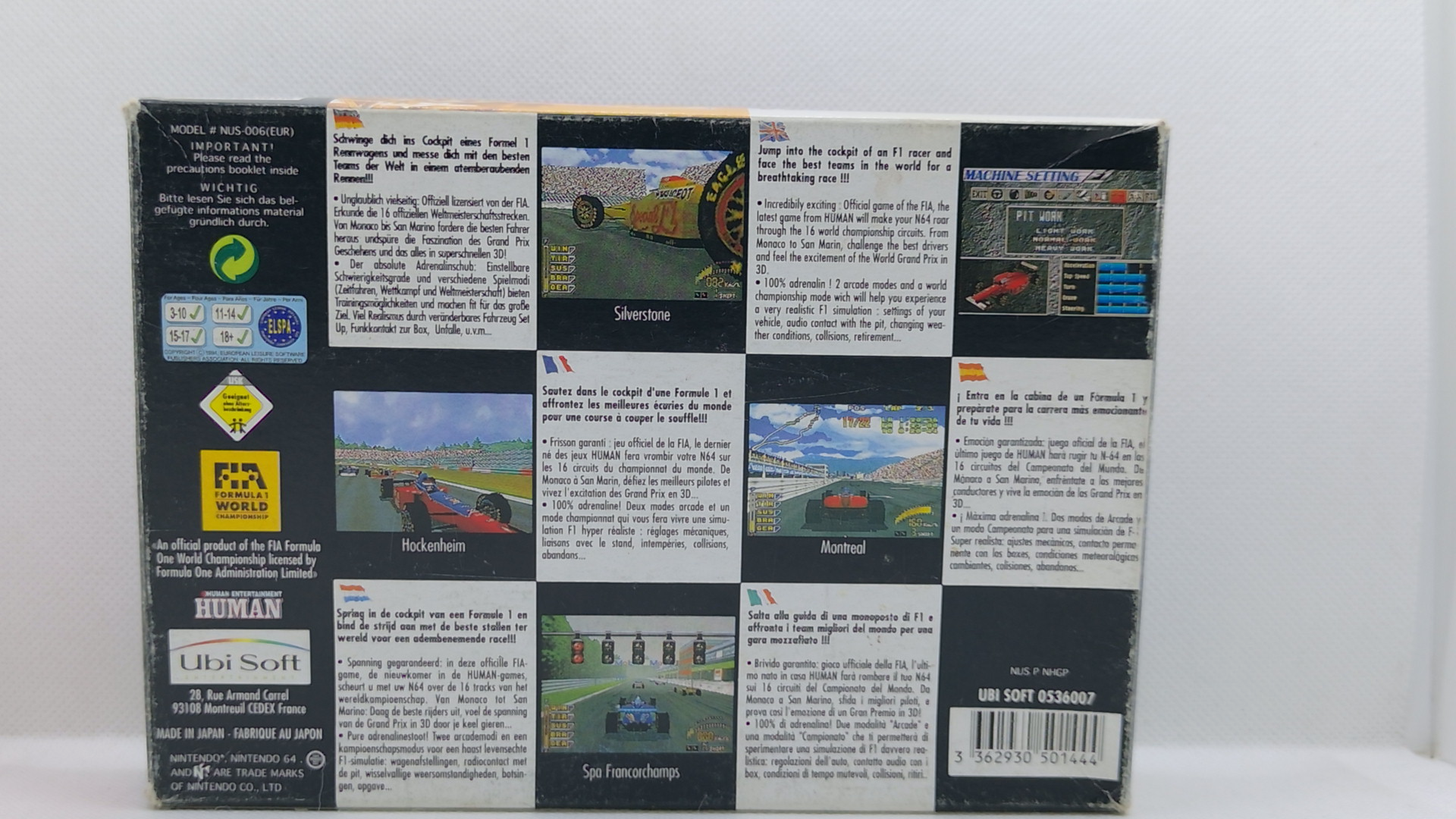 Nintendo 64 (PAL) – F1 Pole Position 64 (gebraucht)