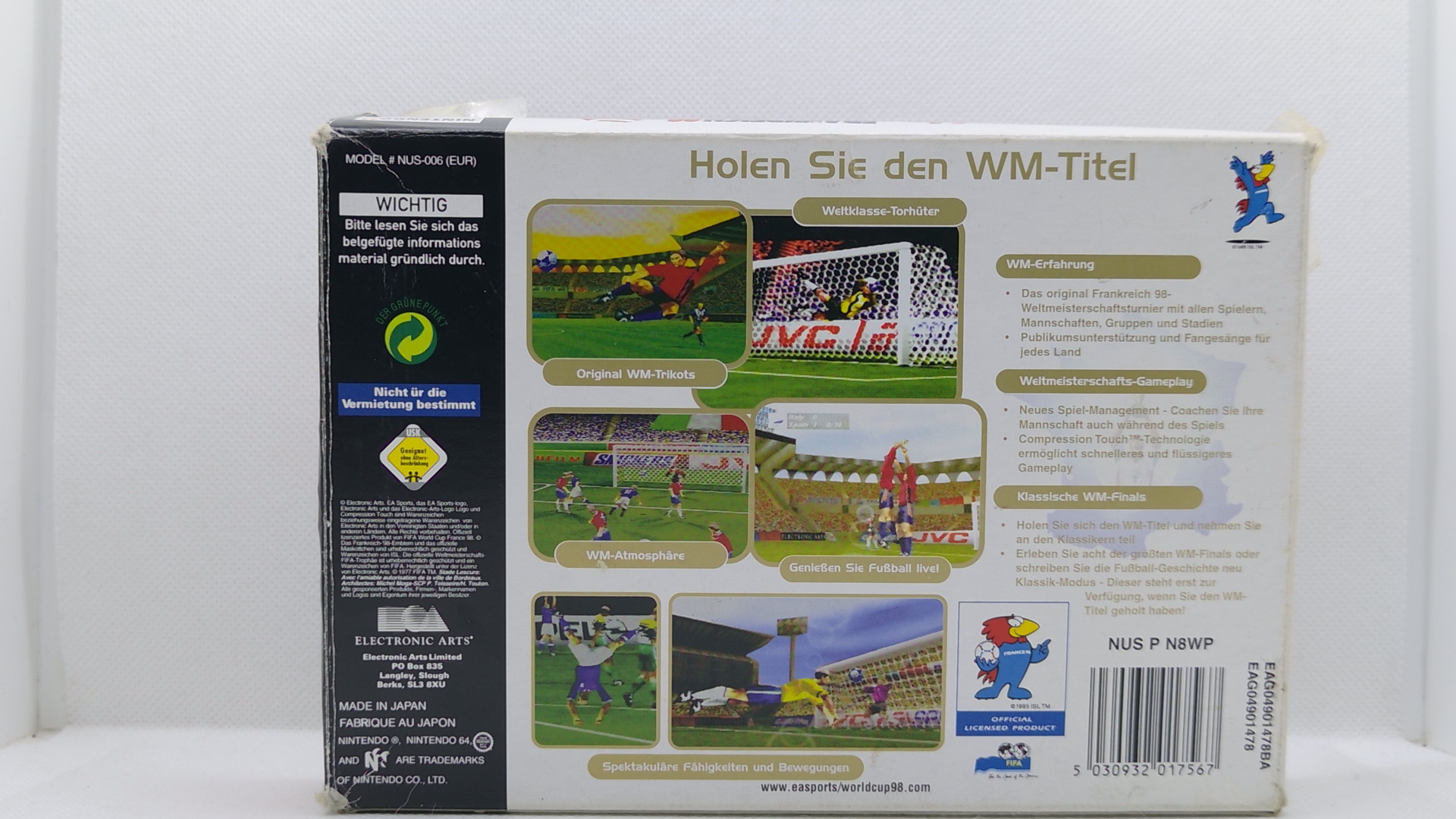 Nintendo 64 PAL Frankreich 98: Die Fußball-WM (gebraucht)