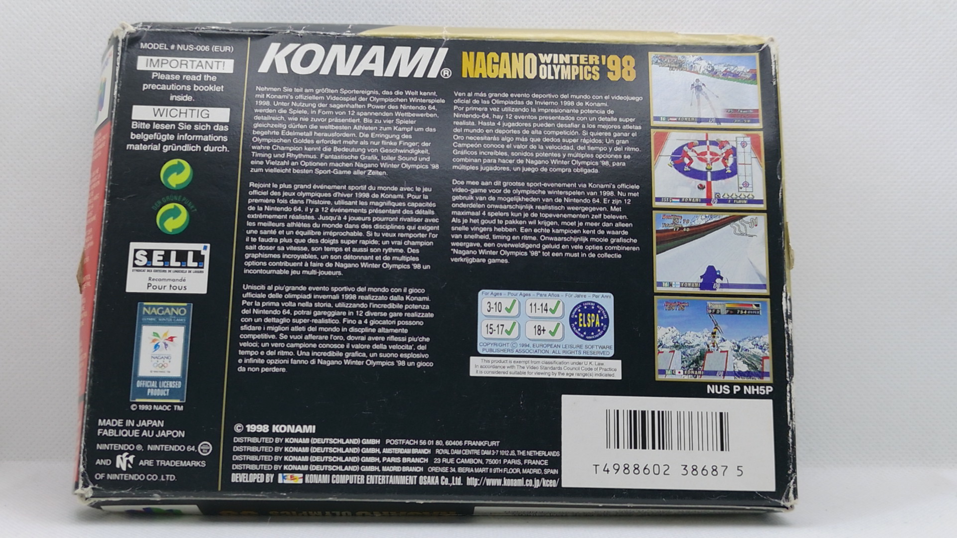 Nintendo 64 PAL Nagano Winter Olympics '98 (gebraucht)