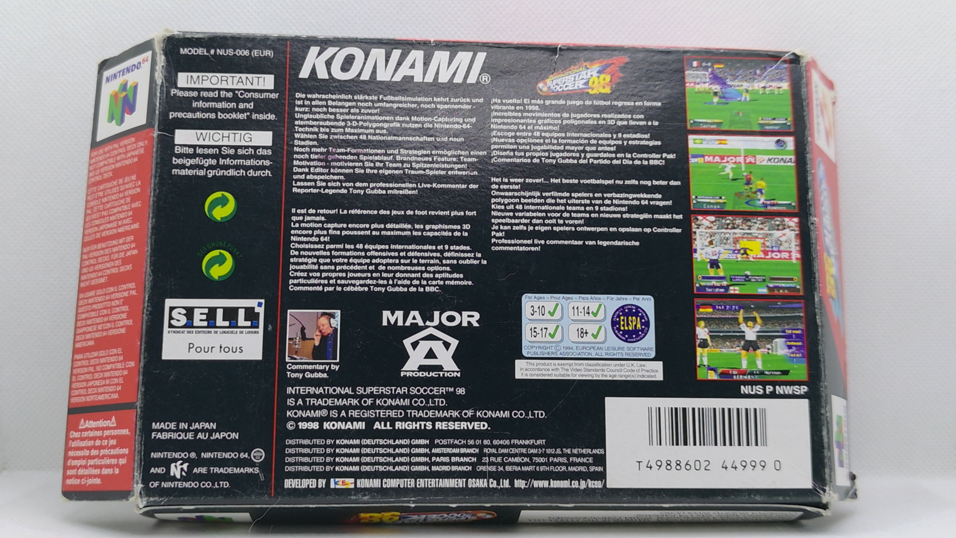 Nintendo 64 PAL International Superstar Soccer 98 (gebraucht)