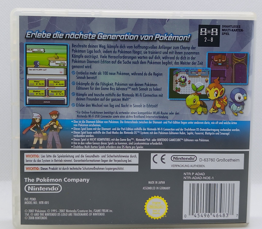 Pokémon Diamant Edition Nintendo DS OVP Modul NOE (gebraucht)