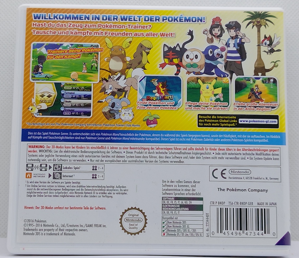 Pokémon Sonne Nintendo 3DS Komplett in OVP