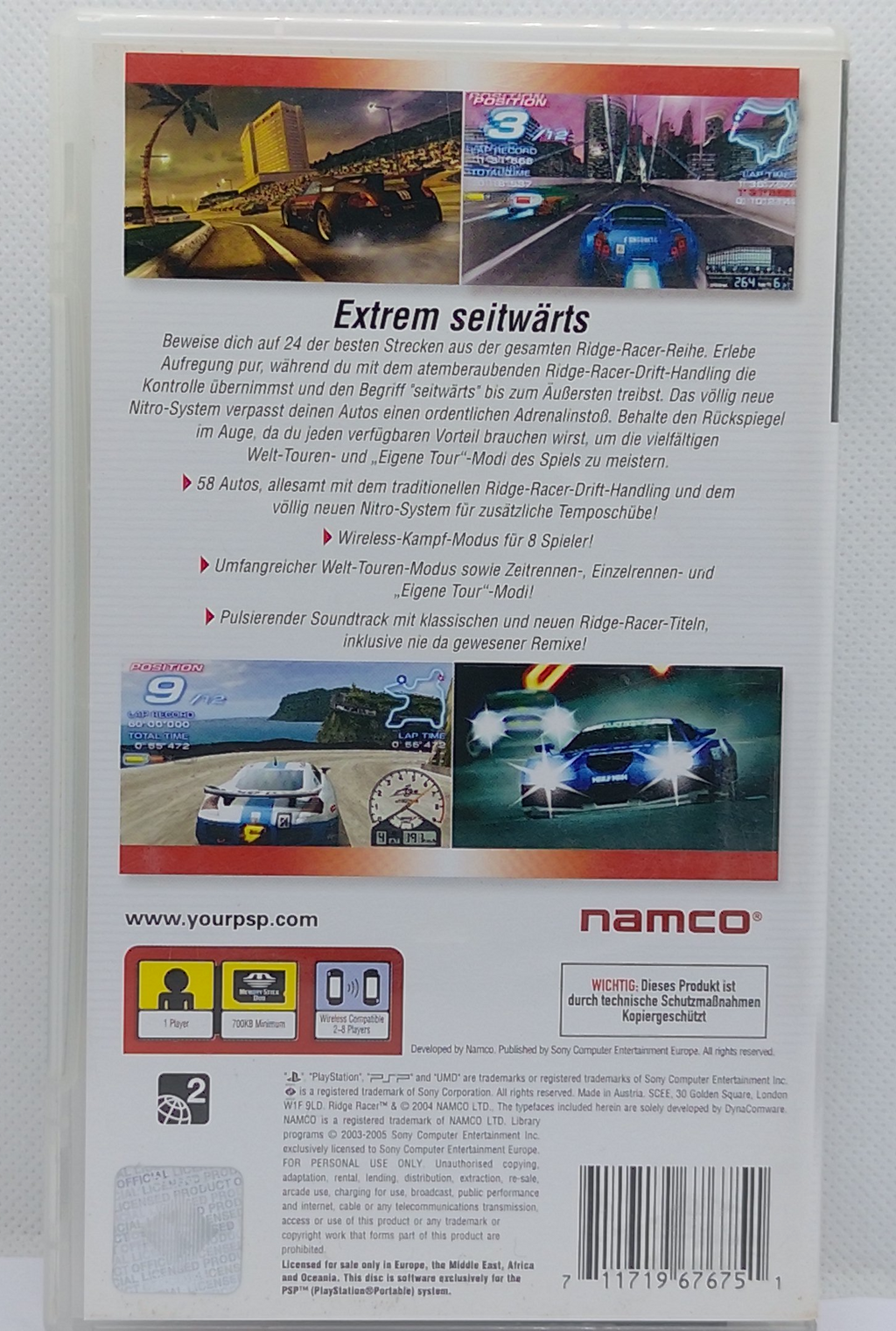 Ridge Racer PSP PlayStation Portable Komplett mit Anleitung