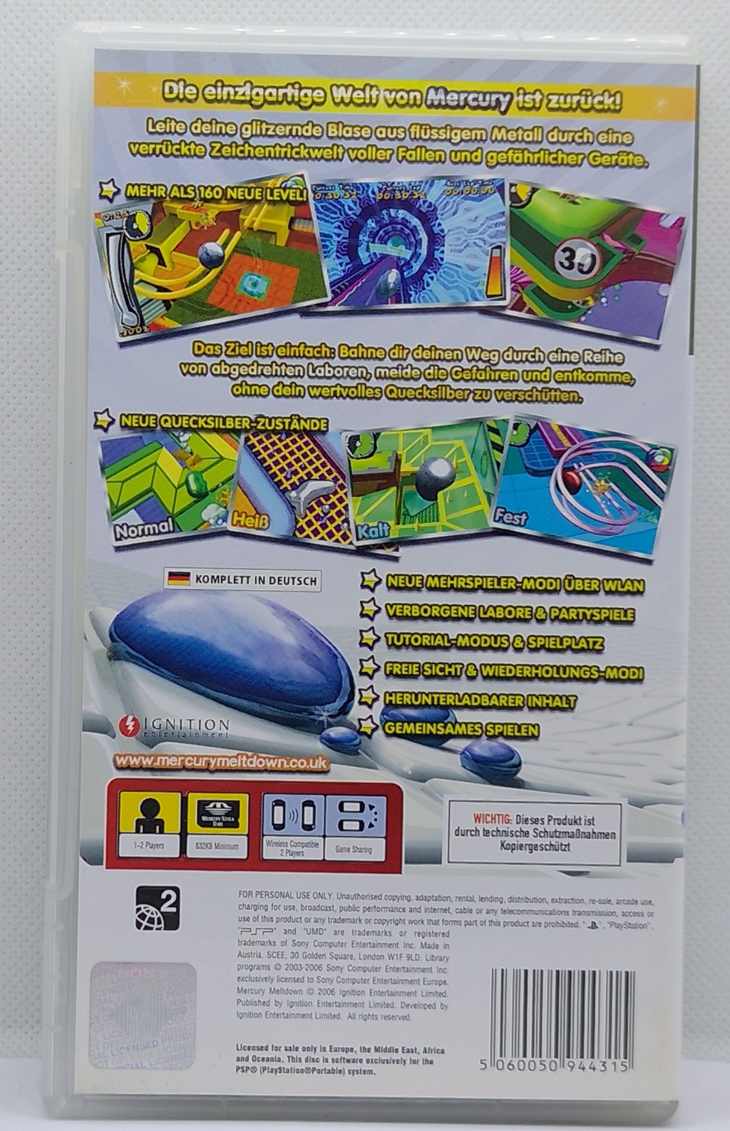 Mercury Meltdown PSP Komplett mit Anleitung