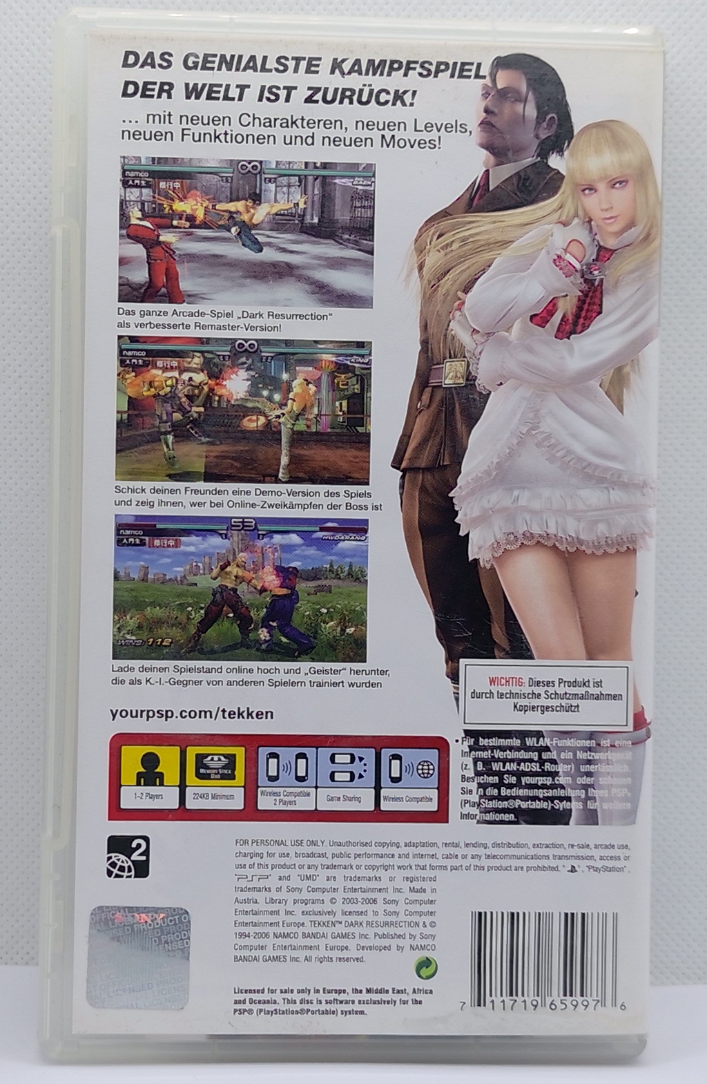 Tekken: Dark Resurrection PSP Komplett mit Anleitung
