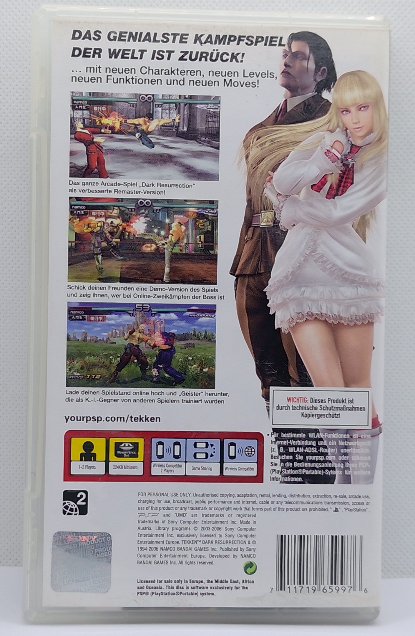Tekken: Dark Resurrection PSP Komplett mit Anleitung