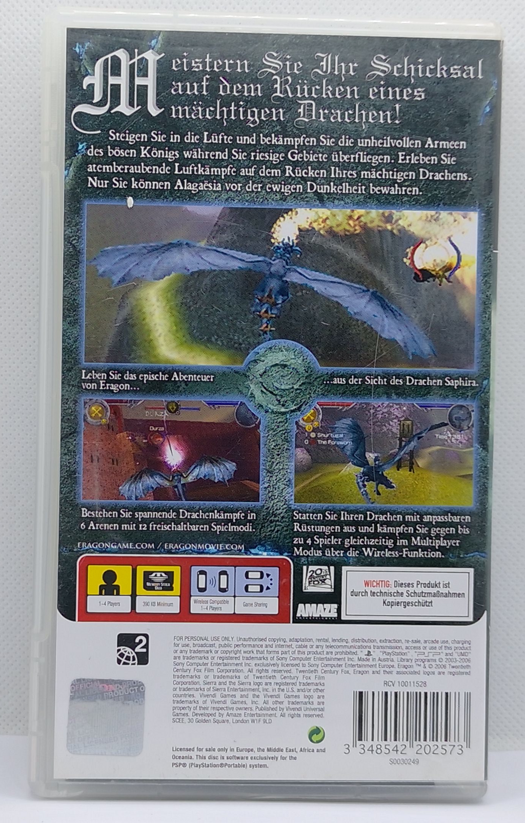 Eragon PSP Komplett mit Anleitung