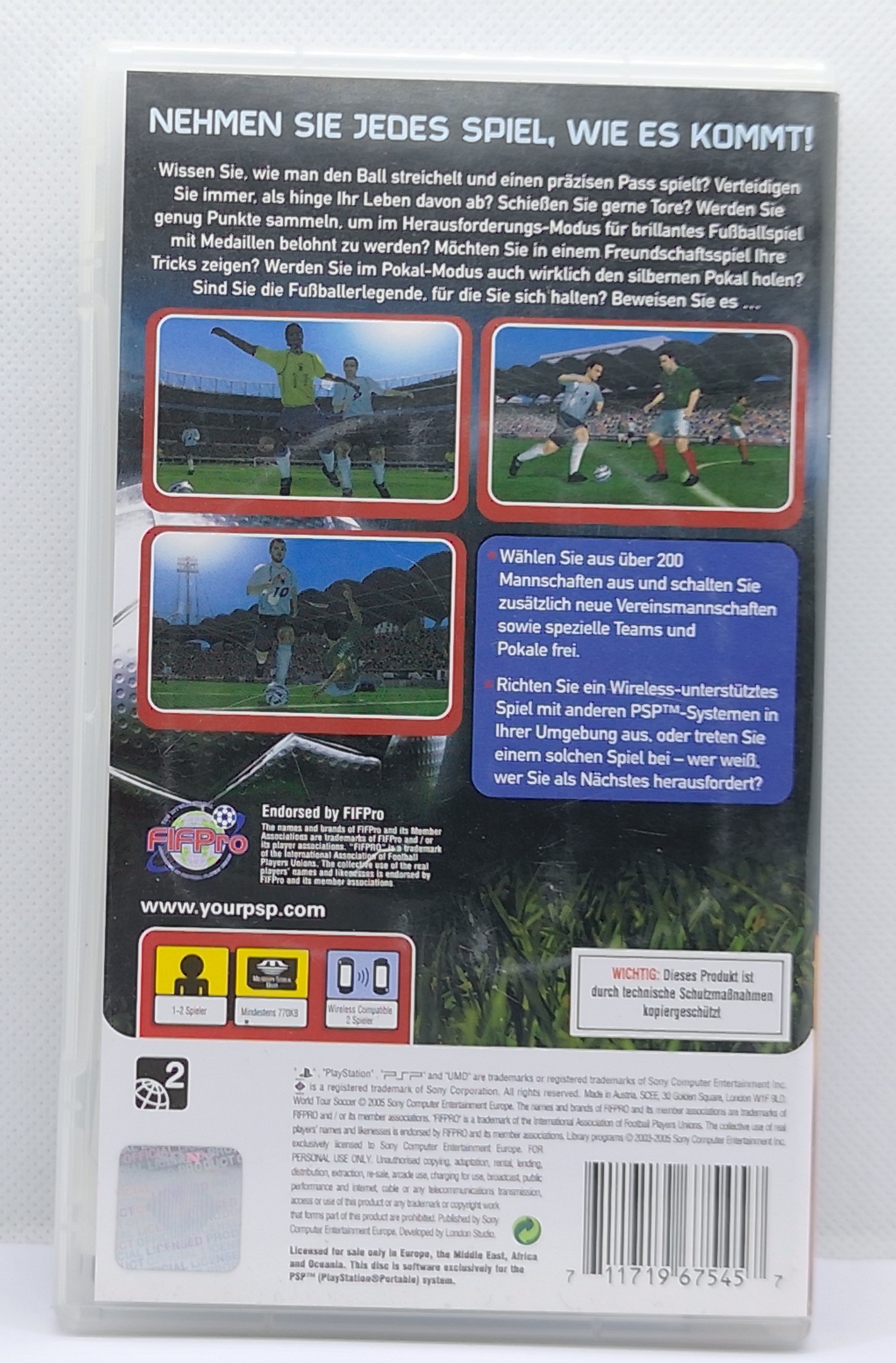 World Tour Soccer PSP Komplett mit Anleitung