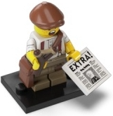 LEGO Minifiguren Serie 24 Newspaper Kid Figur 12 Neu komplett